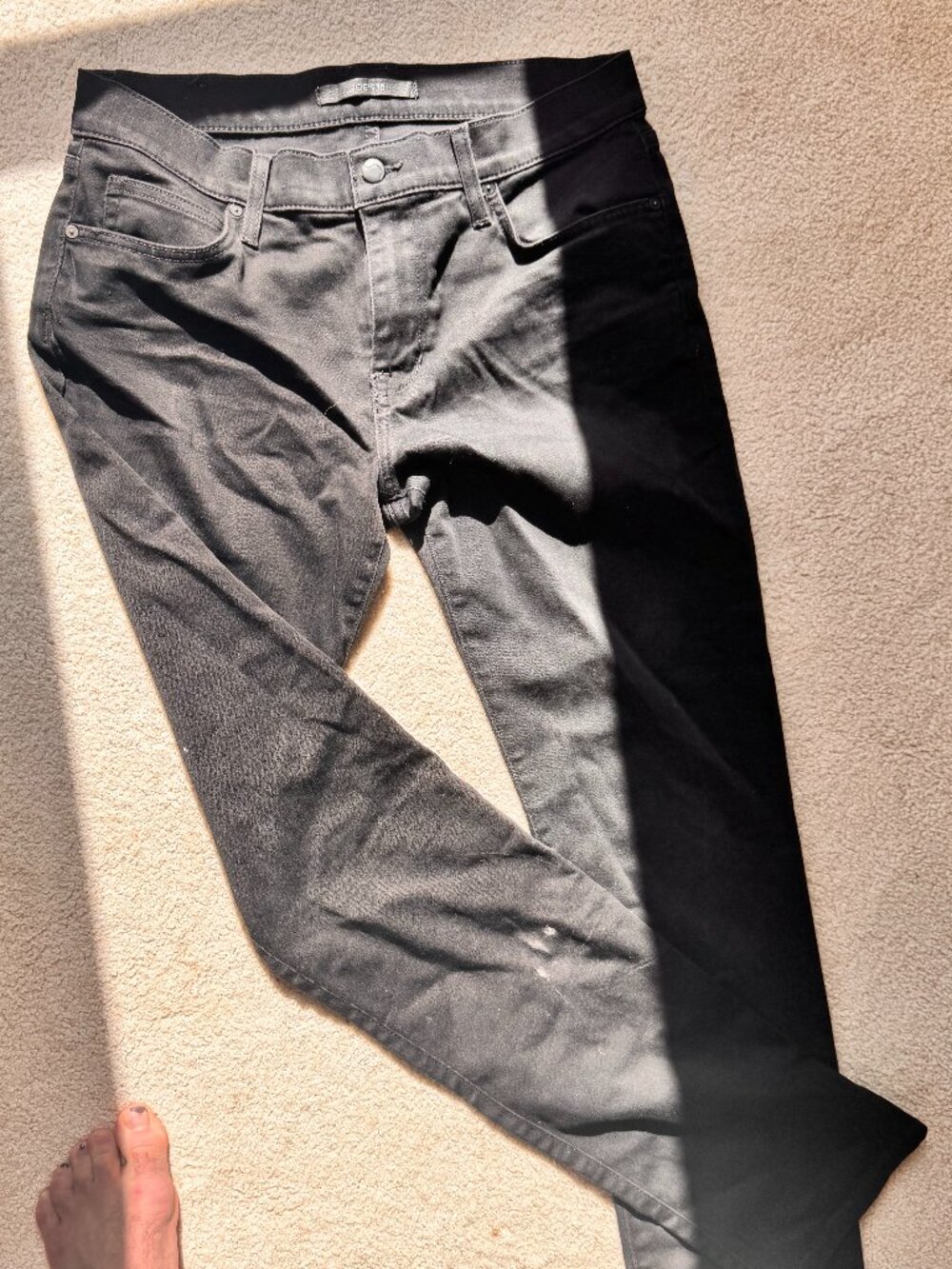 Joe's Jeans Men's Black Coated Stretch Denim Pants – Slim Fit